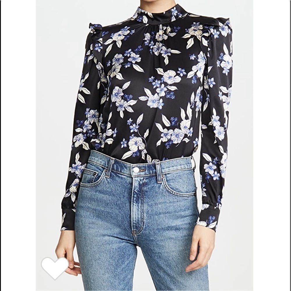NWT Veronica Beard Floral Silk blouse - Picture 1 of 8